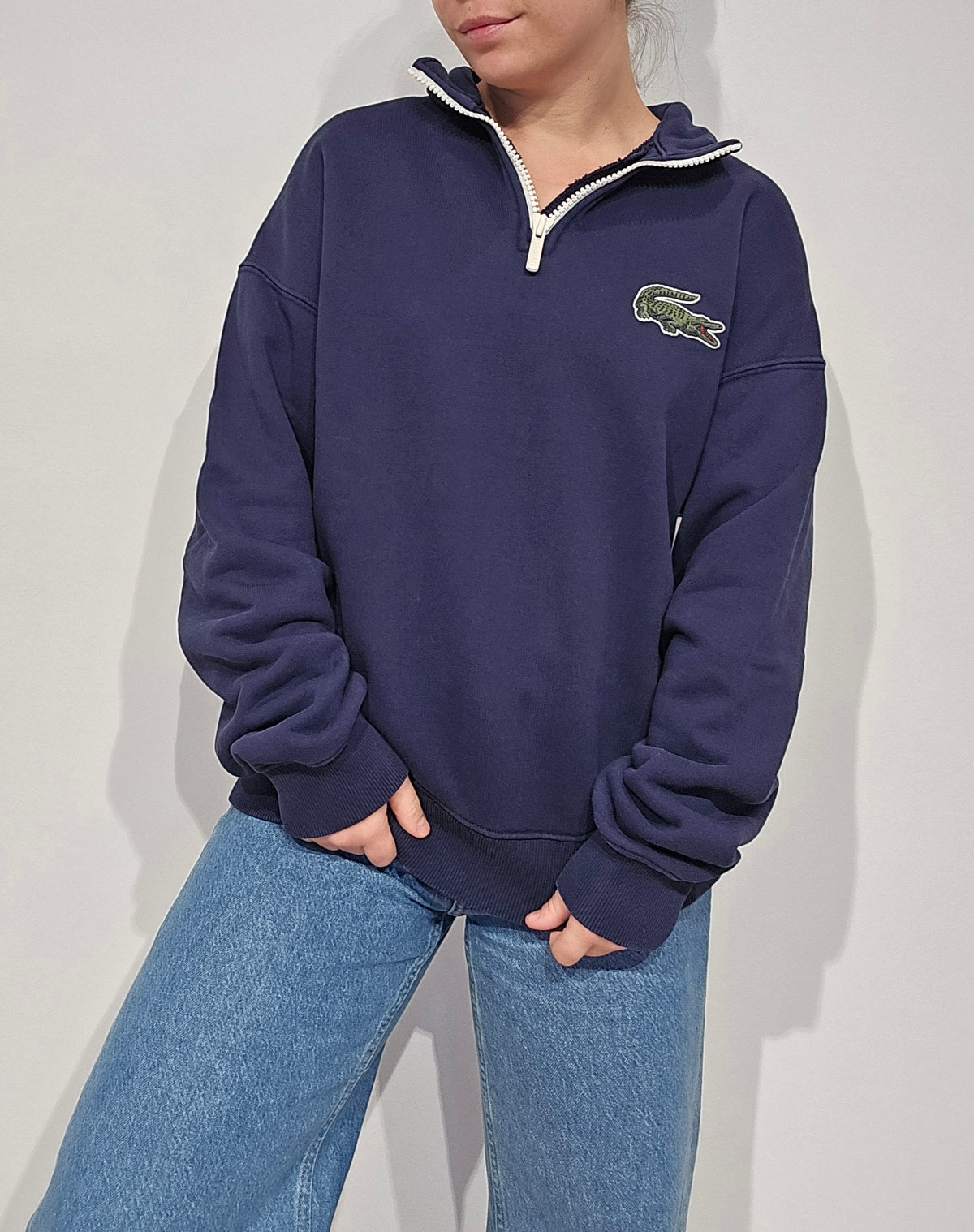 Pull camionneur bleu marine moderne - M/L