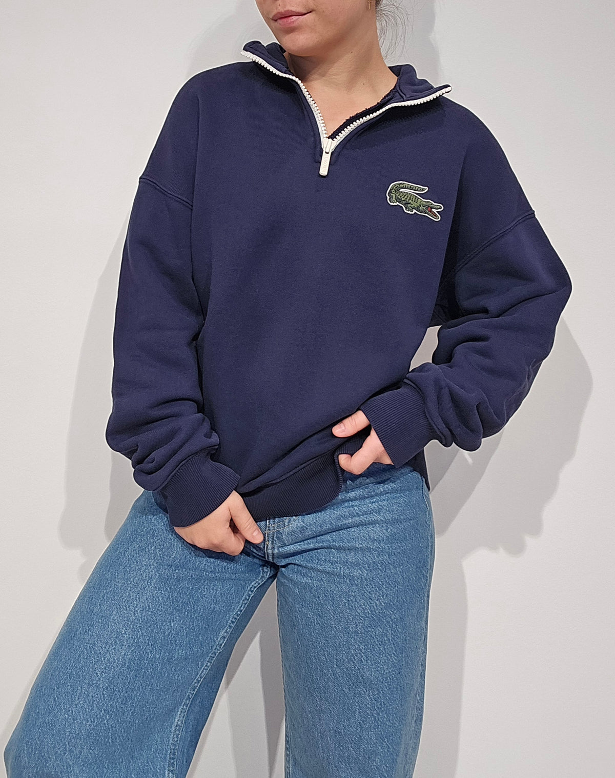 Pull camionneur bleu marine moderne - M/L