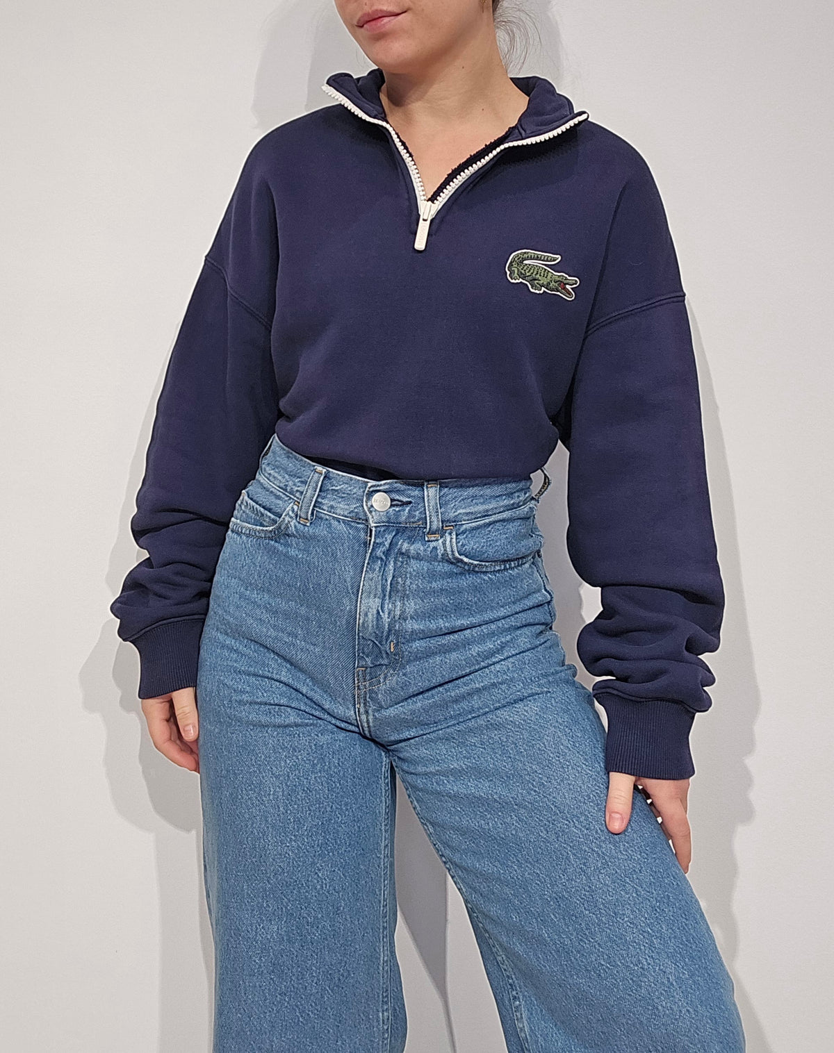 Pull camionneur bleu marine moderne - M/L