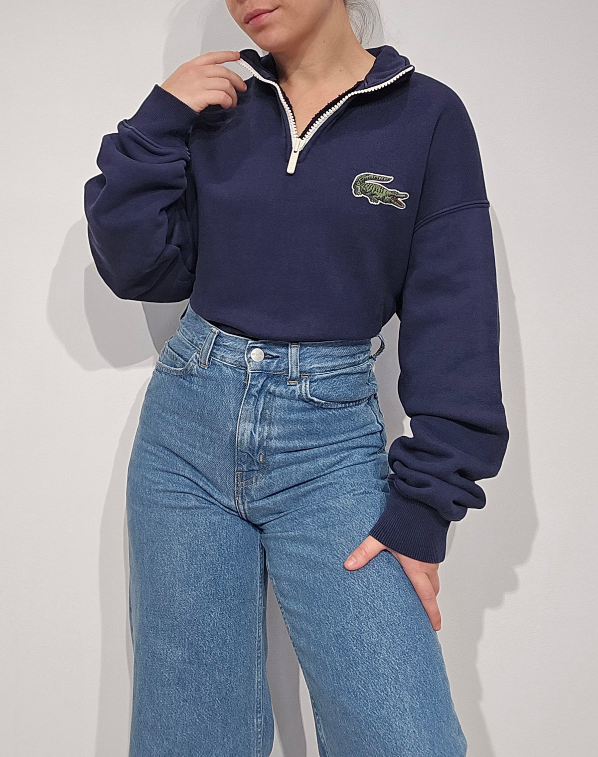 Pull camionneur bleu marine moderne - M/L