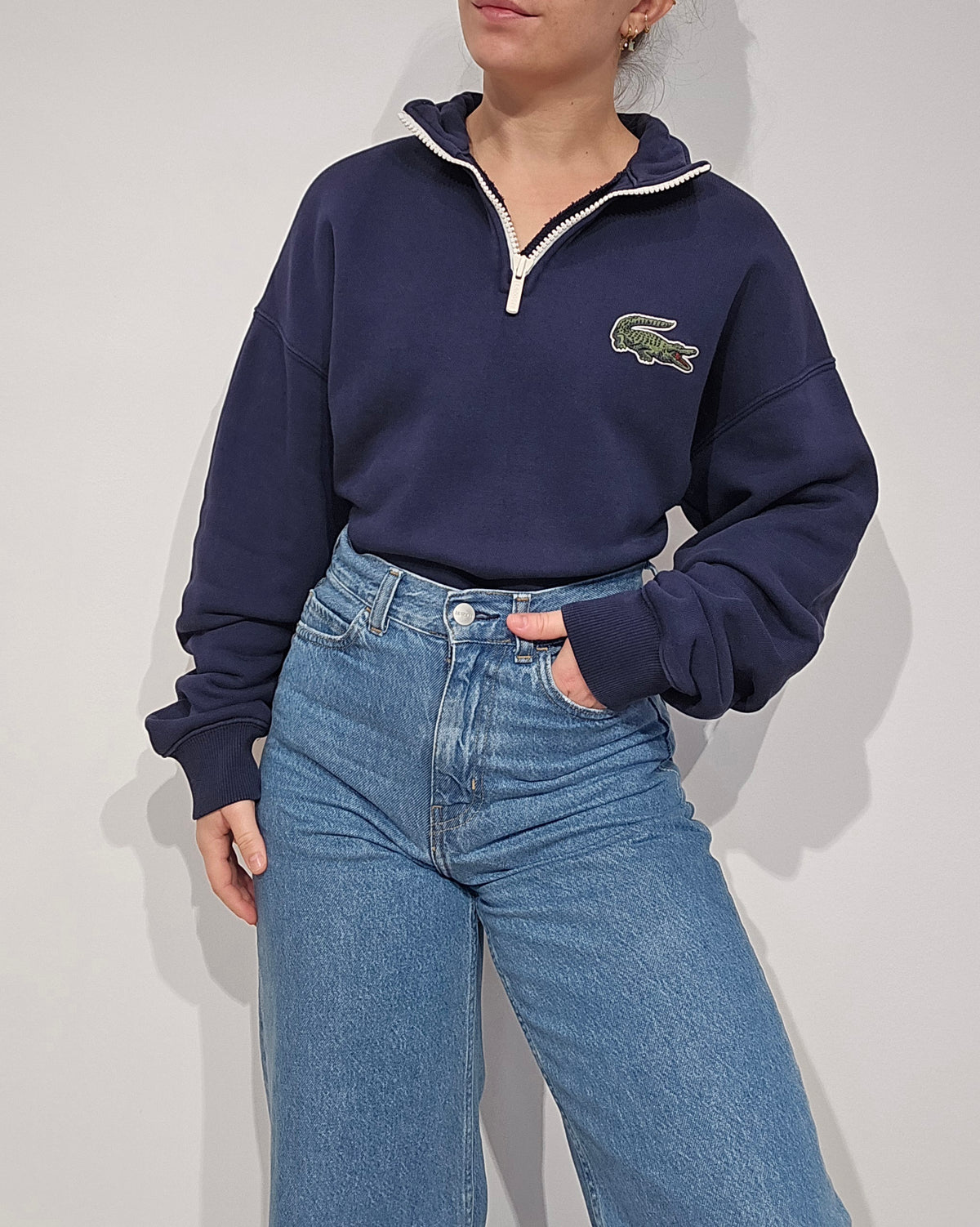 Pull camionneur bleu marine moderne - M/L
