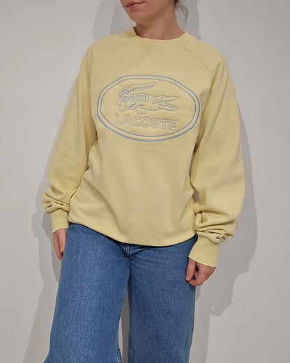 Sweat jaune poussin brodé - L/XL