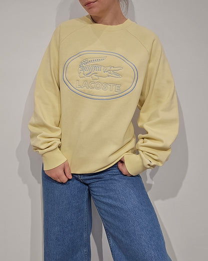 Sweat jaune poussin brodé - L/XL