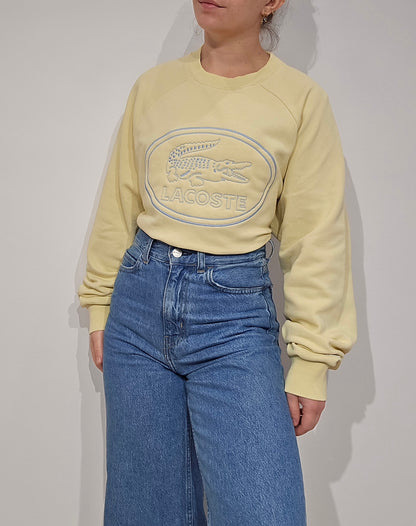 Sweat jaune poussin brodé - L/XL