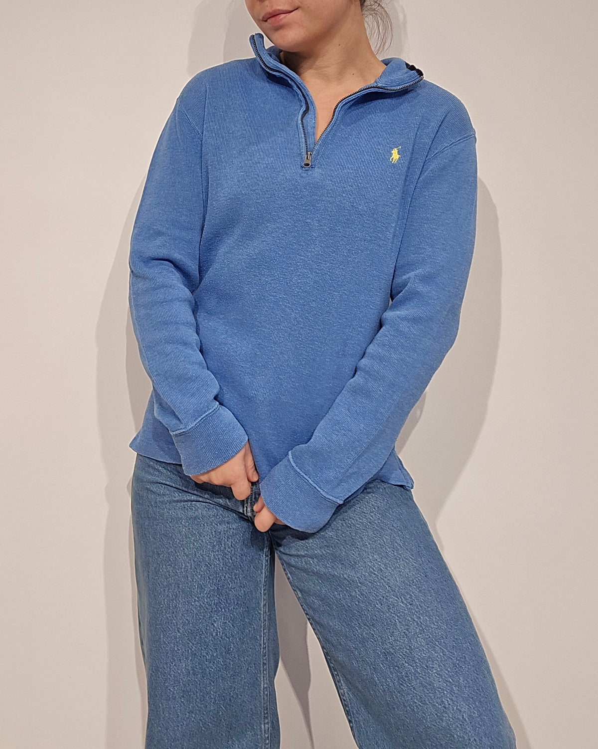 Pull camionneur bleu ciel - XS