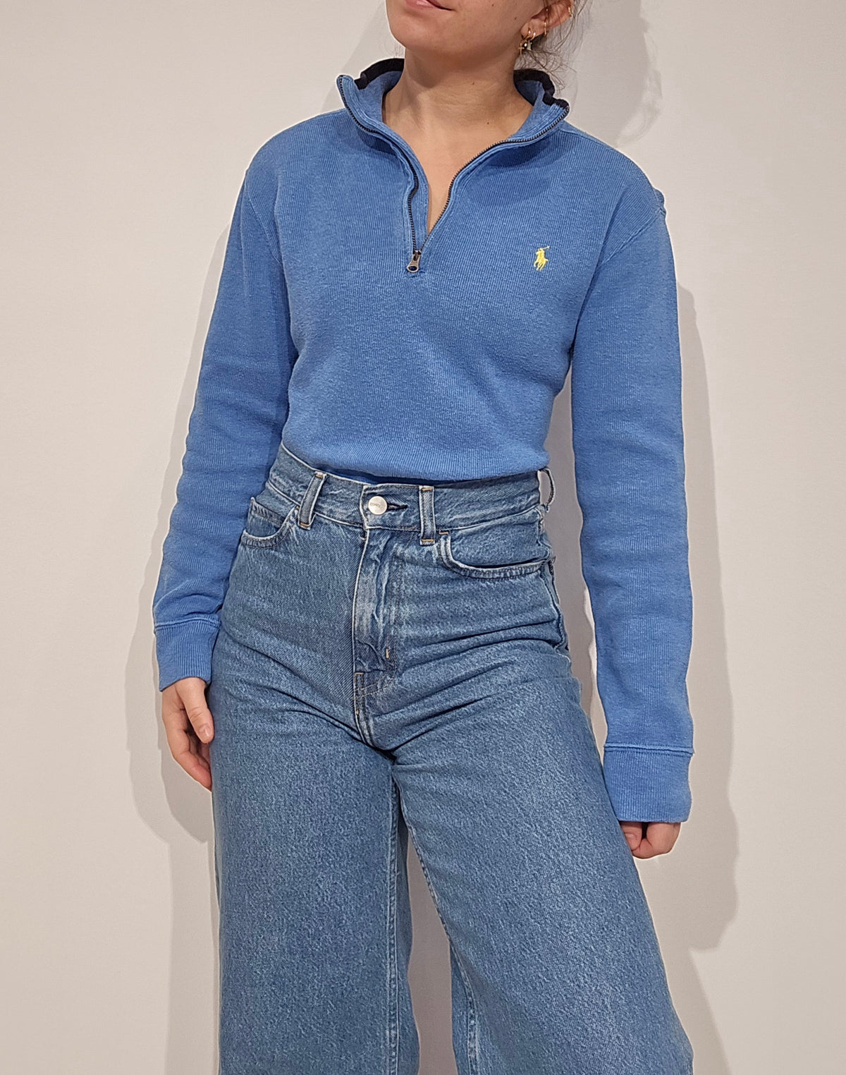 Pull camionneur bleu ciel - XS