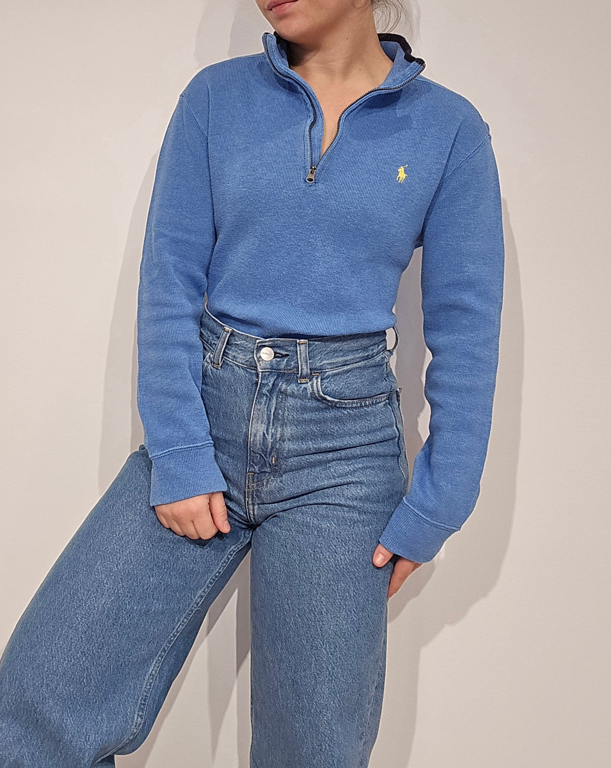 Pull camionneur bleu ciel - XS