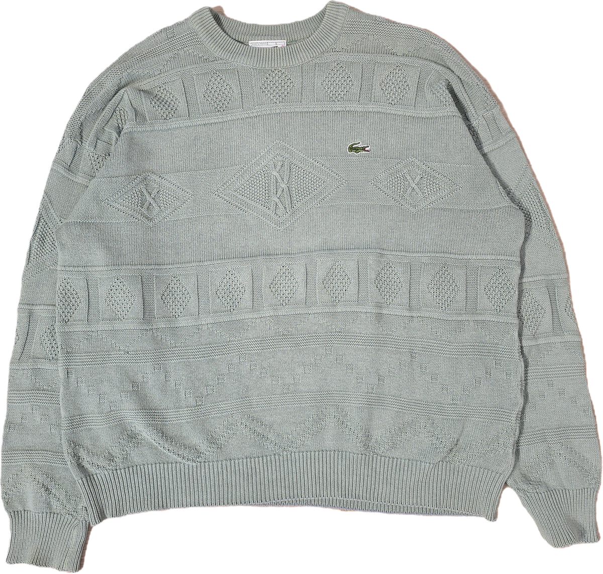 Pull en maille vintage verte des années 80' - XL