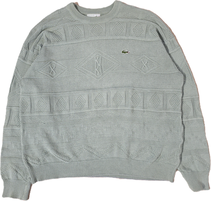 Pull en maille vintage verte des années 80' - XL