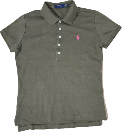 Polo en coton kaki - S/M