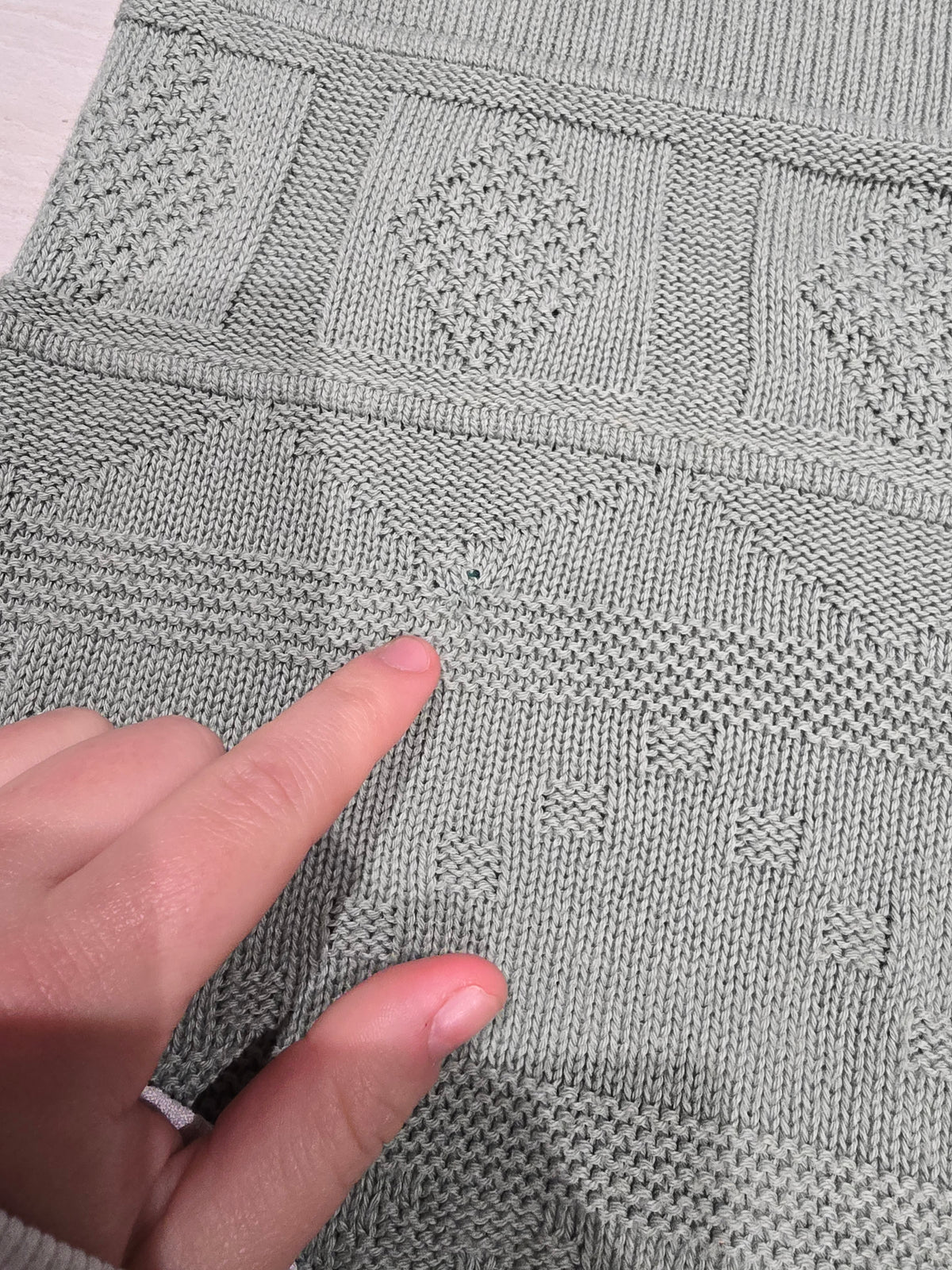 Pull en maille vintage verte des années 80' - XL