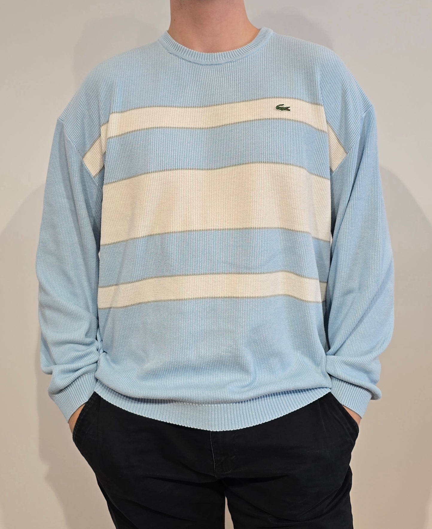 Pull en maille bleu ciel des années 90' - L