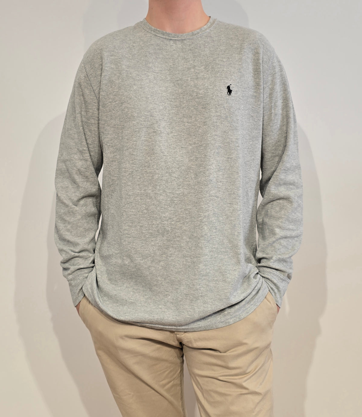 Pull léger en coton gris - L