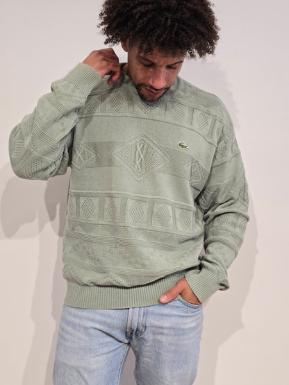 Pull en maille vintage verte des années 80' - L