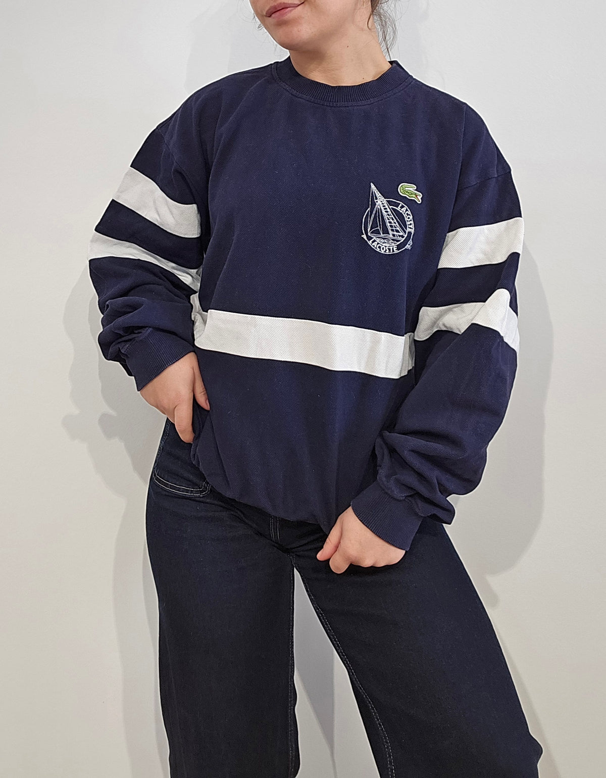 Sweat bleu marine des années 80' Fabriqué en France - M