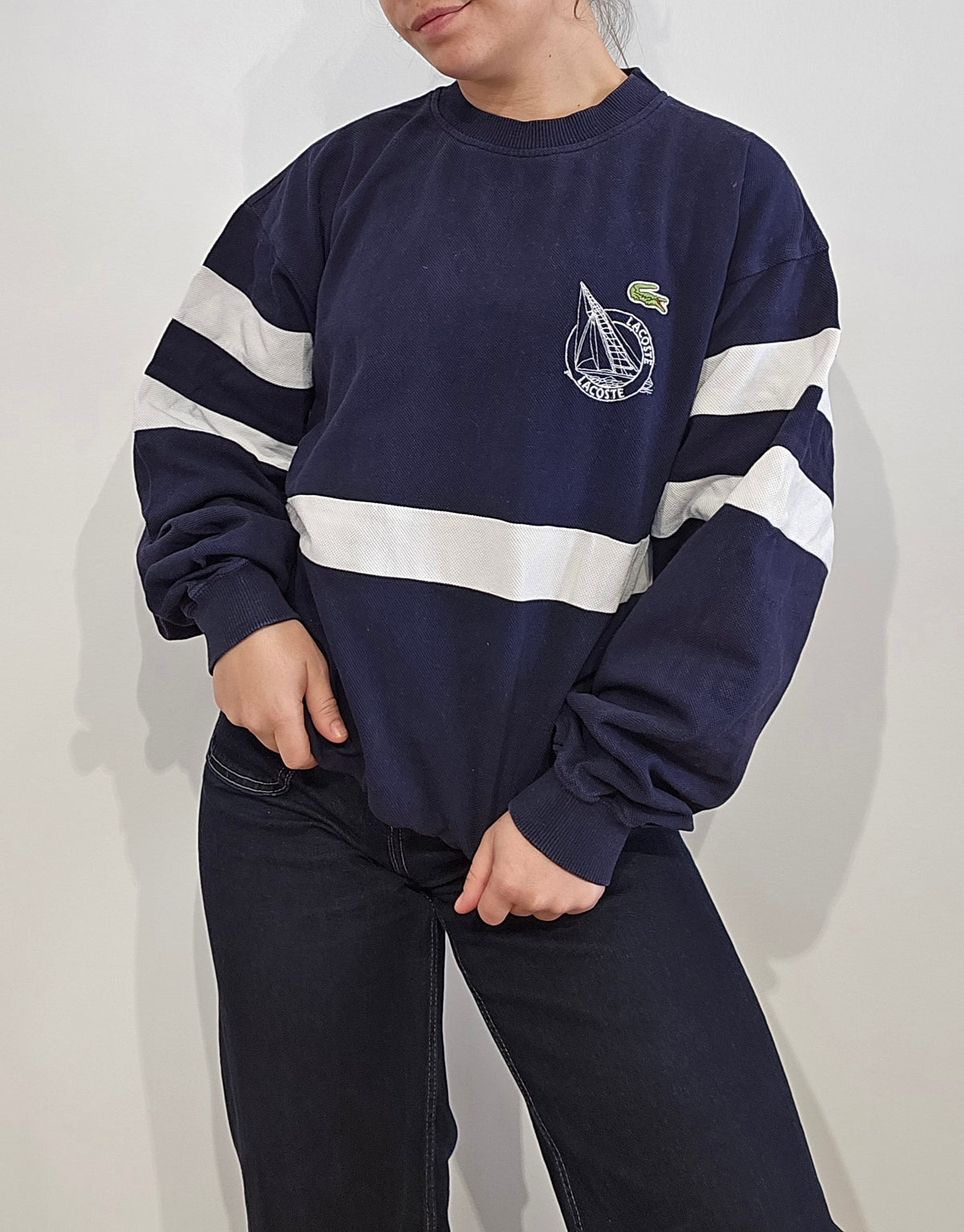 Sweat bleu marine des années 80' Fabriqué en France - M