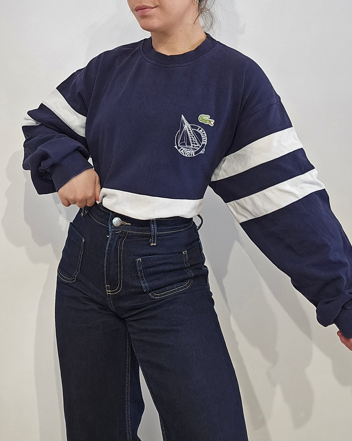 Sweat bleu marine des années 80' Fabriqué en France - M