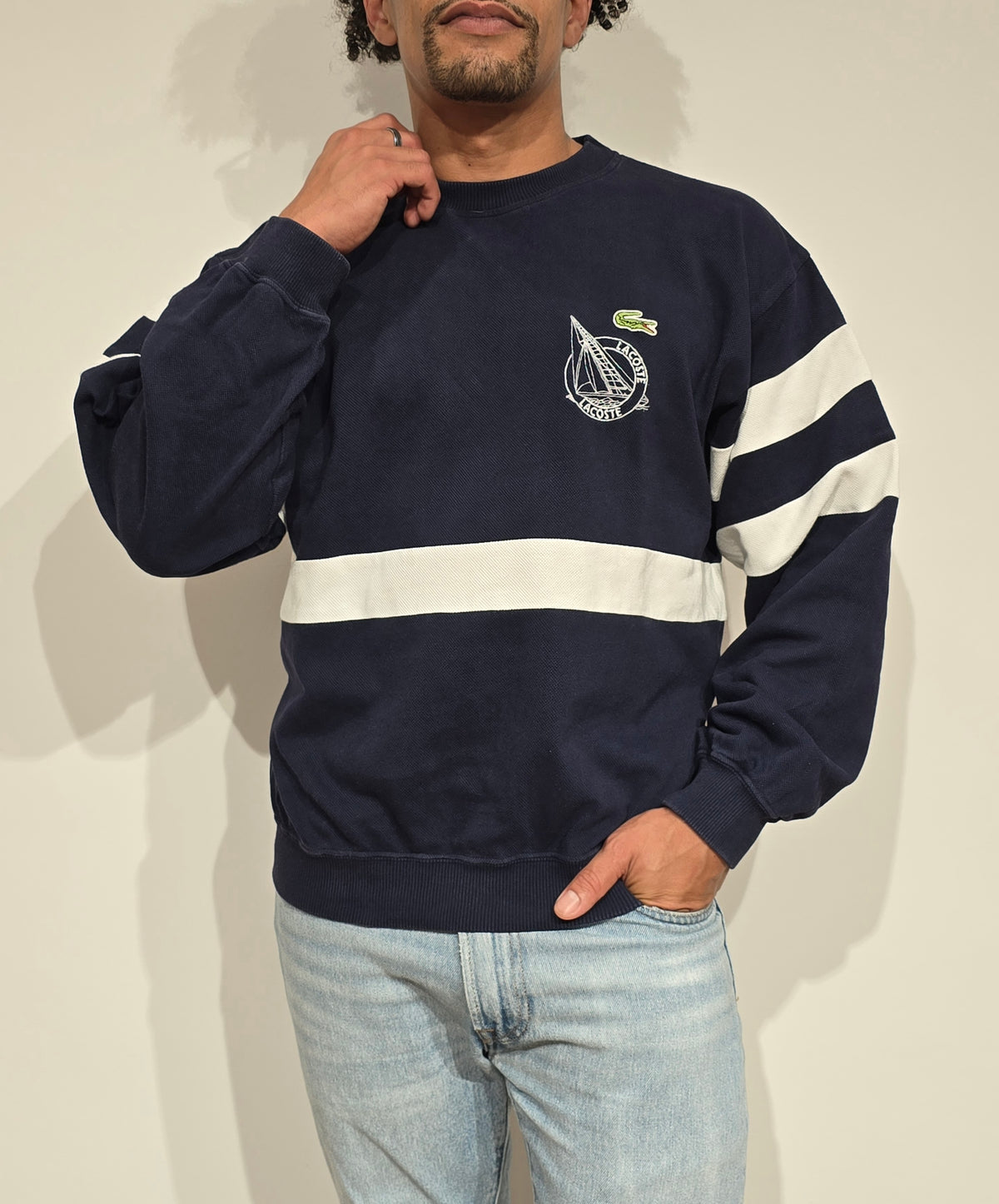 Sweat bleu marine des années 80' Fabriqué en France - S