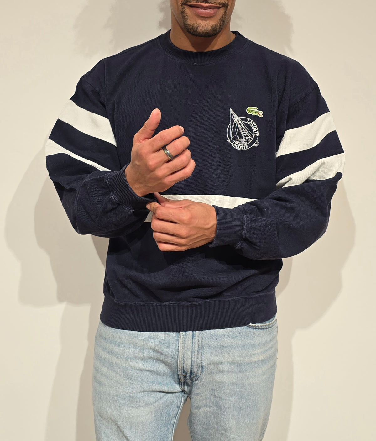 Sweat bleu marine des années 80' Fabriqué en France - S
