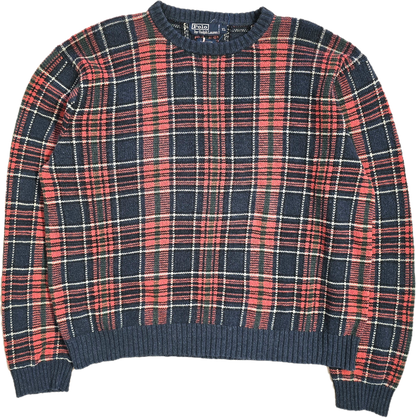 Pull en maille à carreaux - XL
