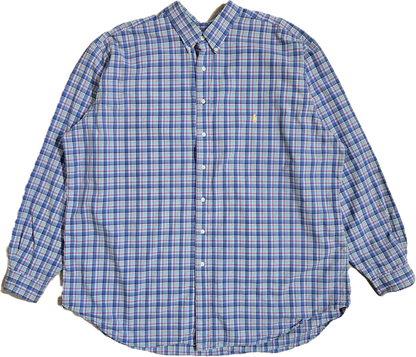 Chemise en coton à carreaux multicolore - 3XL