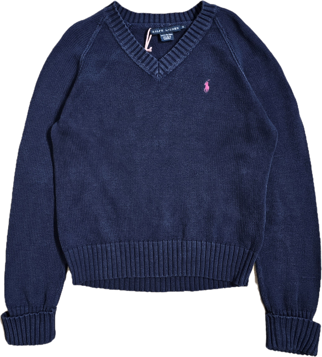 Pull col V marine - M
