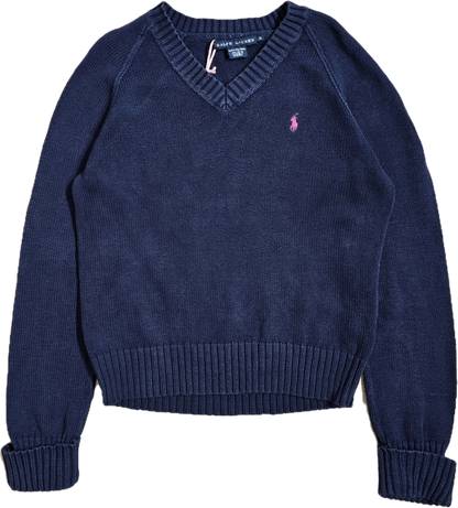 Pull col V marine - M