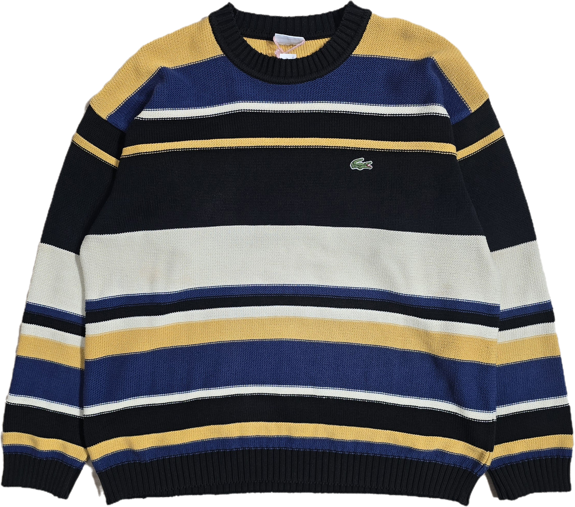 Pull col rond coloré des années 80' - XXL