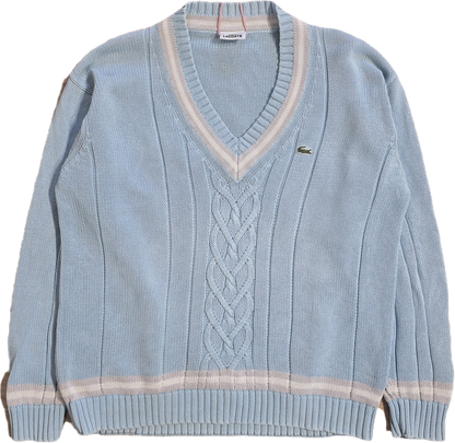 Pull col V bleu ciel des années 90' - L