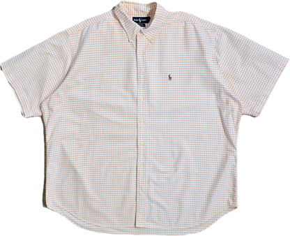 Chemise en coton à carreaux orange - XXL