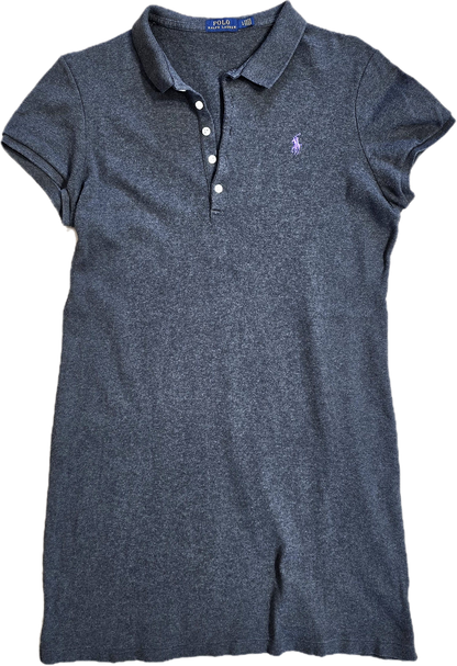 Robe polo gris foncé en coton - L