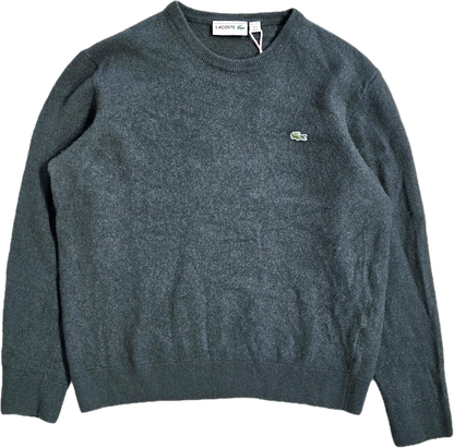 Pull en laine vert foncé - S