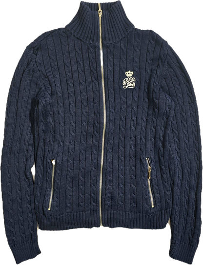 Veste en coton torsadée marine- XS