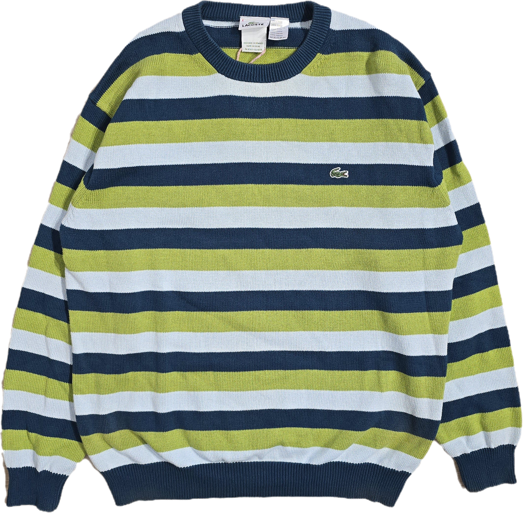 Pull col rond à rayures colorés - XL