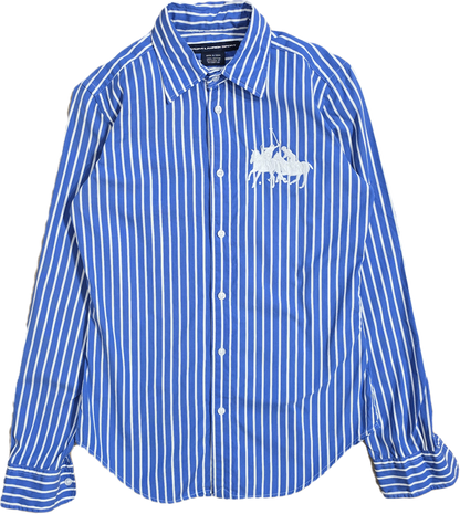Chemise en coton bleu rayé - XS/S