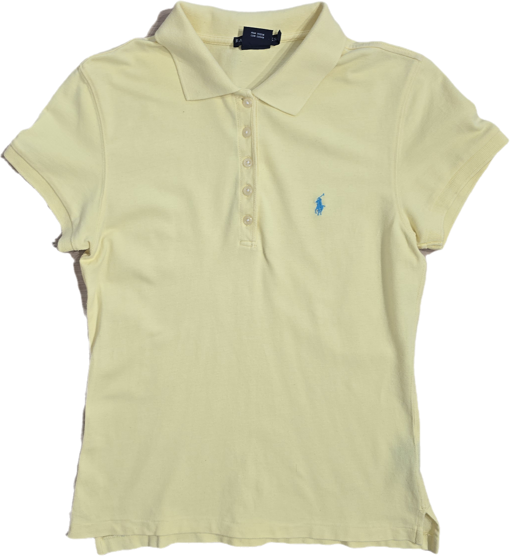Polo silm fit en coton jaune - M/L