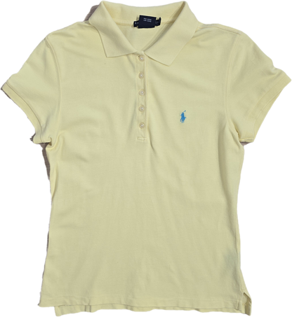 Polo silm fit en coton jaune - M/L