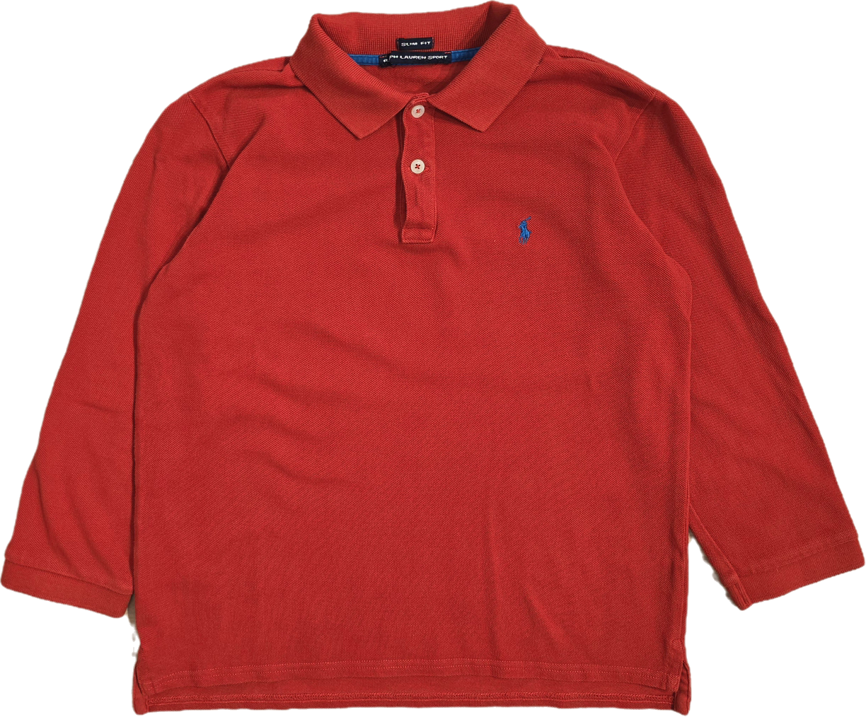 Polo silm fit en coton rouge - XS
