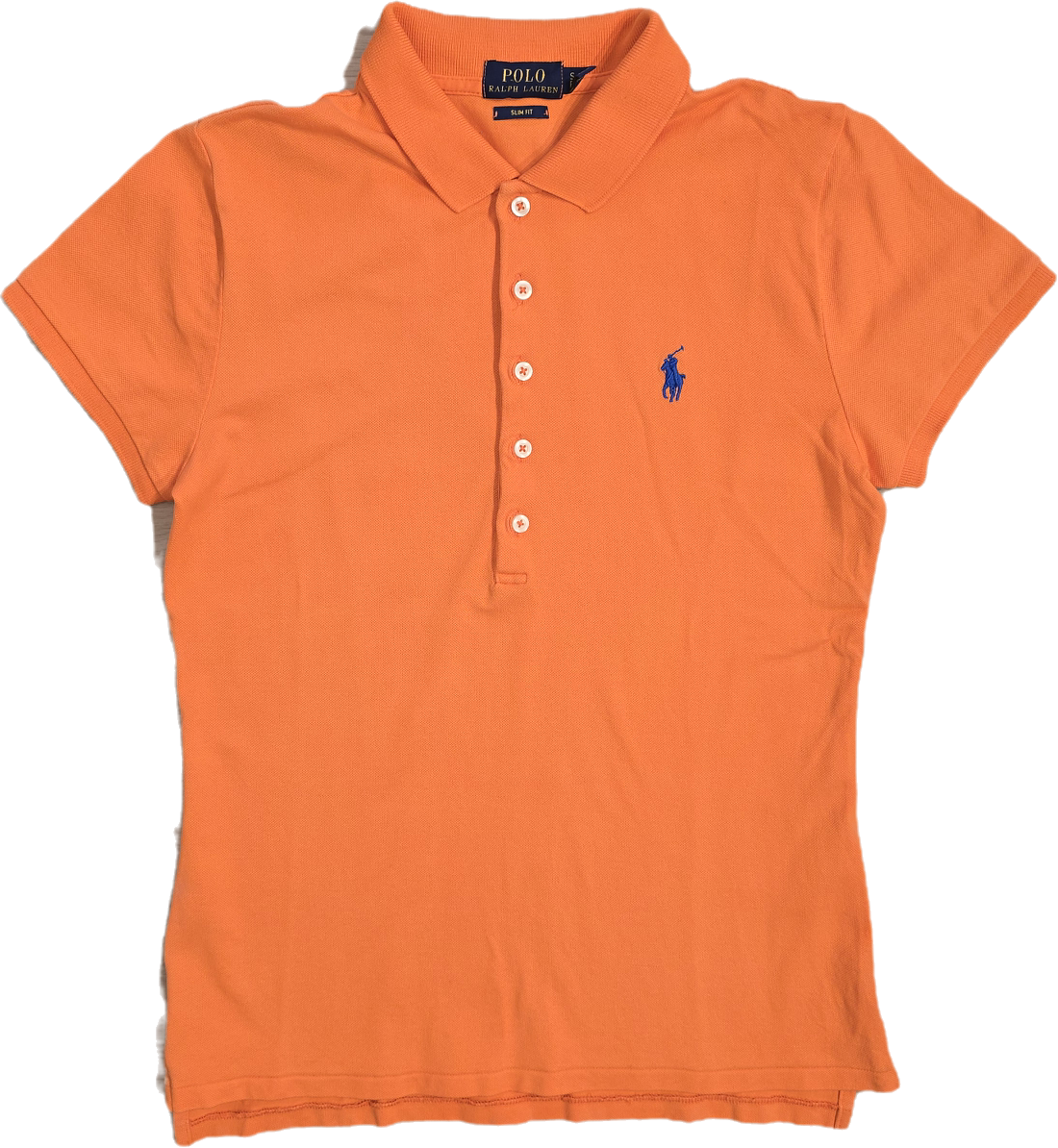 Polo en coton orange - S