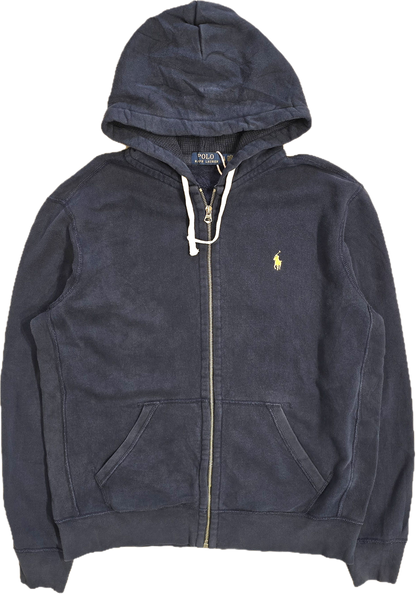 Sweat à capuche en coton marine  - L
