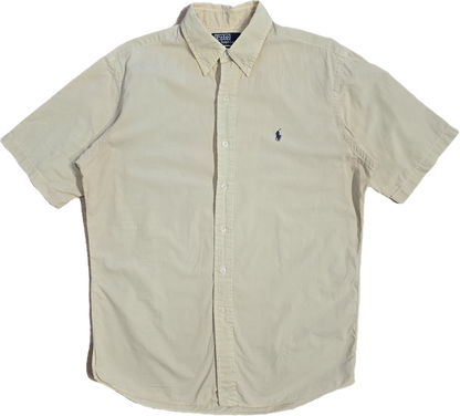 Chemise coupe Ellington en coton unie jaune pâle - M