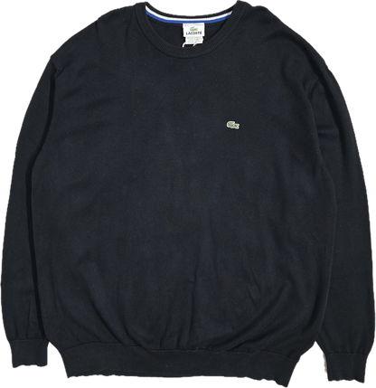 Pull col rond en coton noir - XL