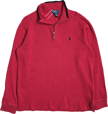 Pull camionneur en coton rouge - M