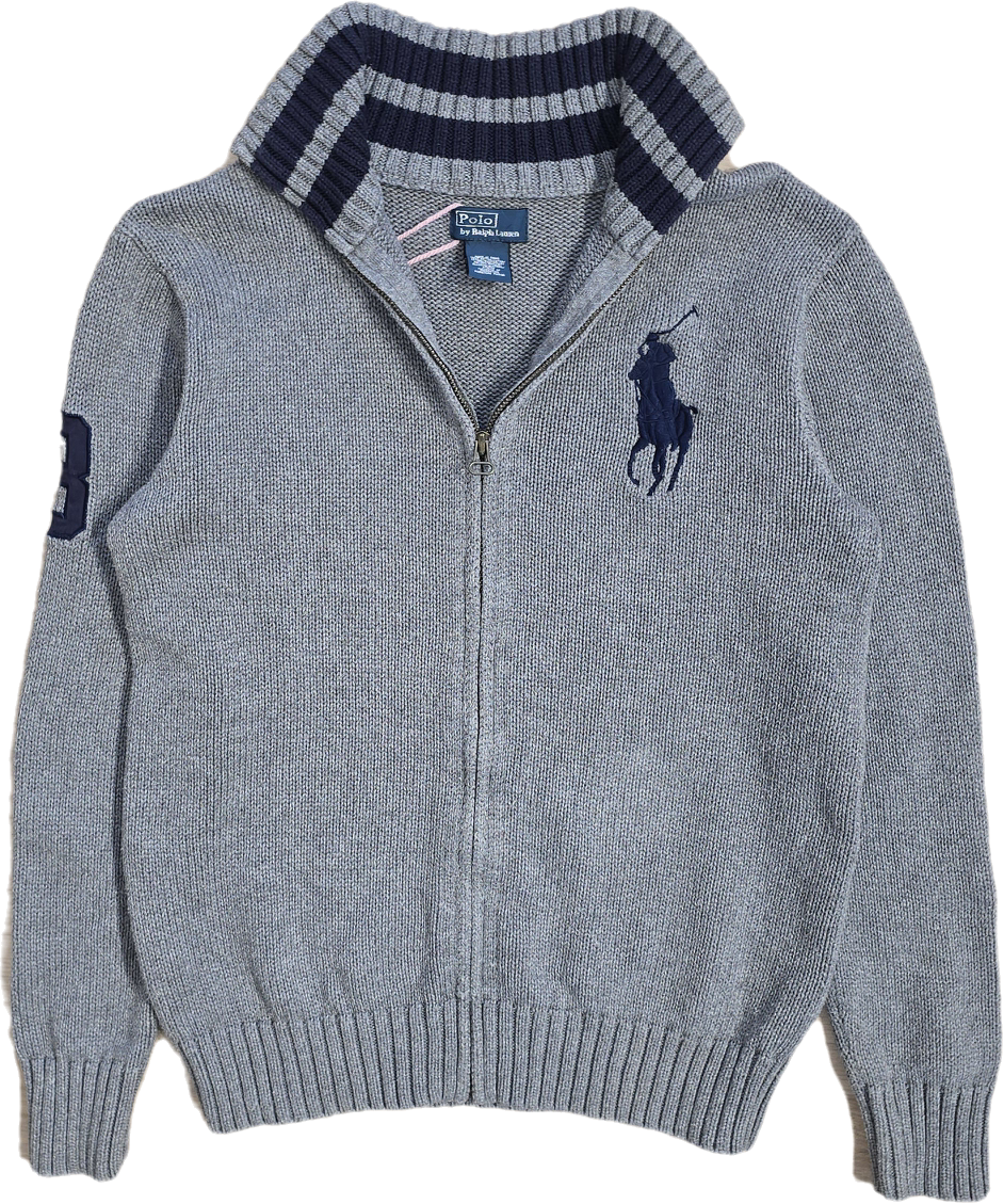 Veste en maille en coton gris  - XS/S
