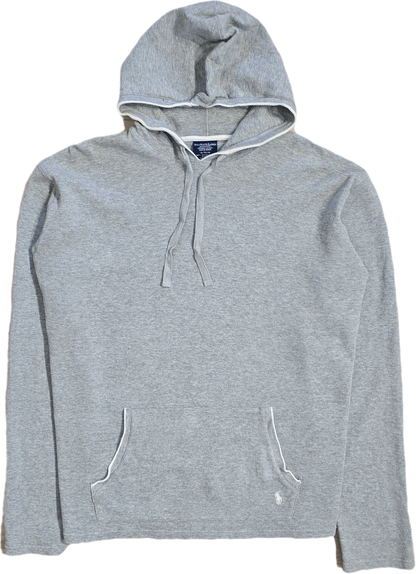 Sweat à capuche léger en coton gris - XL