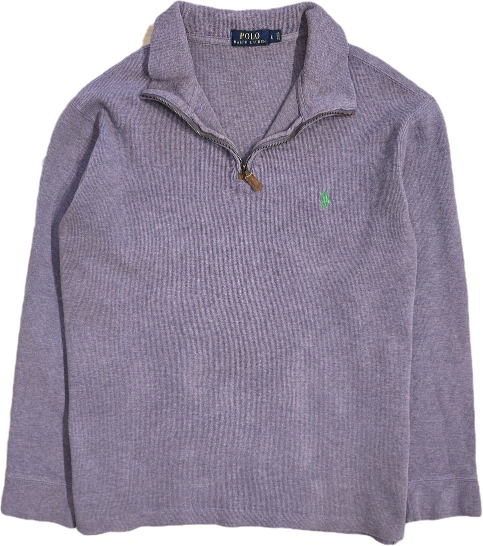 Pull camionneur en coton mauve - L