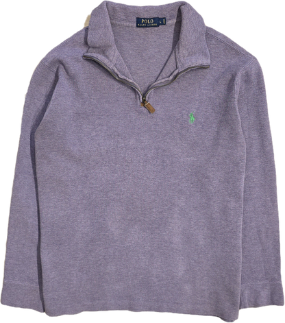 Pull camionneur en coton mauve - L