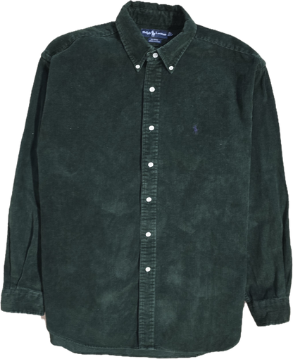 Chemise Blaire en velours côtelé vert - XL