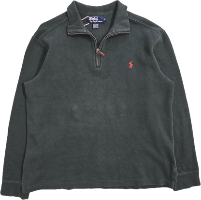Pull camionneur en coton vert foncé - M/L