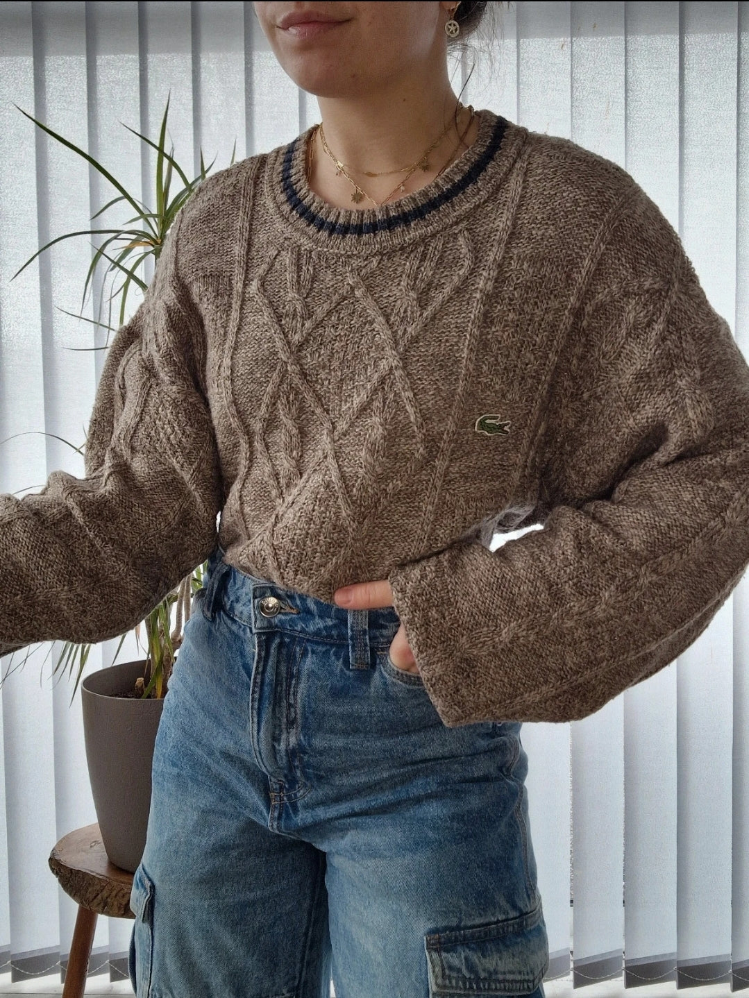 Pull en maille vintage des années 80' - XL/XXL